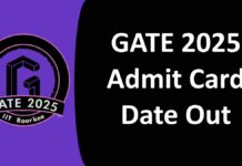 GATE 2025 Admit Card Release Date Out