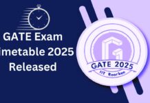 GATE Exam Timetable 2025 Released by IIT Roorkee