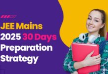 JEE Mains 2025 30 Days Preparation Strategy