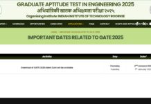 GATE Admit Card 2025 releasing 7 Jan