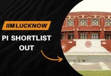 IIM Lucknow PI shortlist out