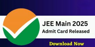 NTA JEE Main 2025 Admit Card Released