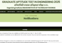 GATE 2025 Response Sheet Out at GOAPS portal