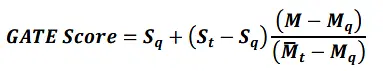 GATE Score Formula