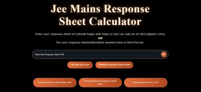 JEE Mains Response Sheet Calculator