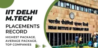 IIT Delhi MTech Placements Record