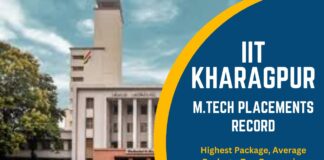 IIT Kharagpur MTech Placements Record