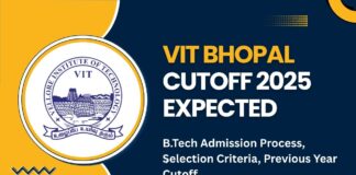 VIT Bhopal Cutoff 2025 Expected