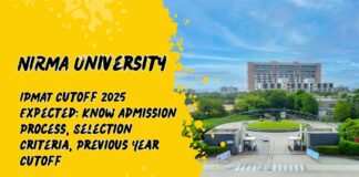 NIRMA University IPMAT Cutoff 2025 Expected