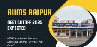 AIIMS Raipur NEET Cutoff 2025 Expected